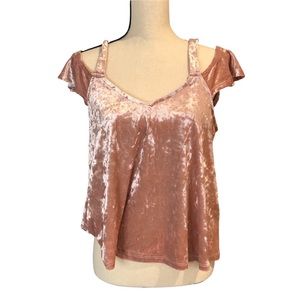 NWT Bagatelle collection shiny pink cold shoulder blouse size medium